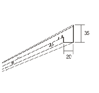 модульный пристенный уголок connect modular wall trim (коннект модурал) 0733, черный