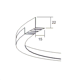 гибкий пристенный уголок внутренний conect flexible wall trim (коннект) 3360, белыйn